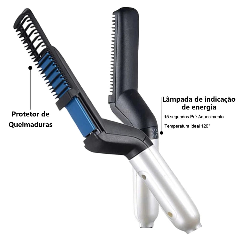 Pente modelador de cabelo elétrico multifuncional