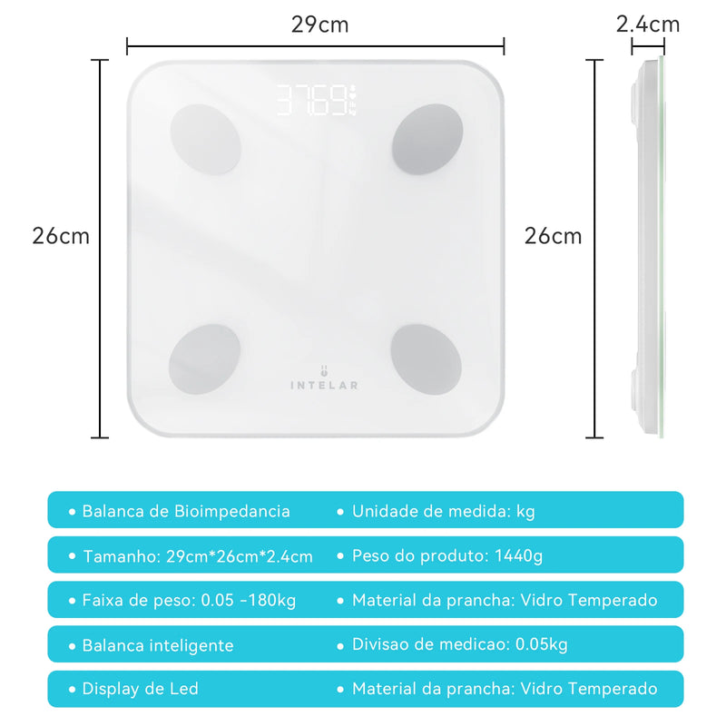 Balança inteligente bluethooth