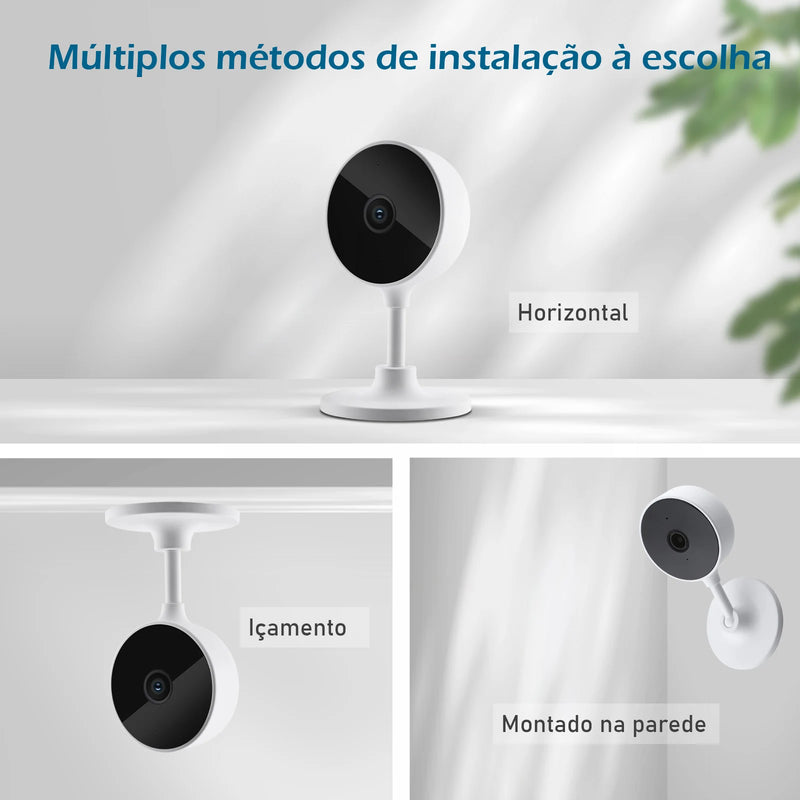 Câmera de segurança WiFi inteligente com visão noturna